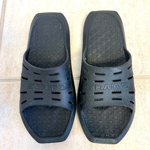 black SQAIRZ SLIDEZ recovery sandals slides basic casual comfy men 9 women 11